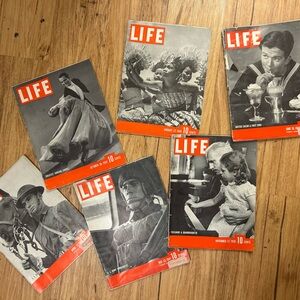Collection of vintage LIFE Magazines with Iconic Covers
